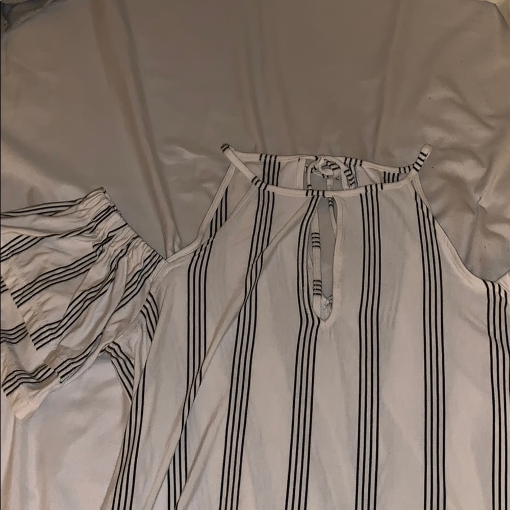 white striped american eagle shirt